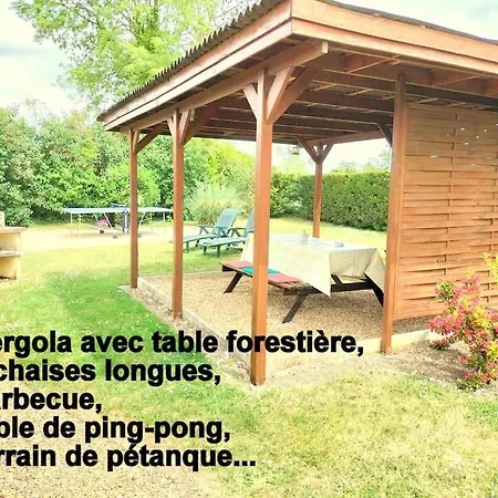 Chalet 4 Pers Pres Du Zoo La Fleche, Ping-pong, Petanque, Barbecue, Pergola Broc