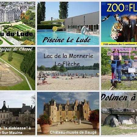 Chalet 4 Pers Pres Du Zoo La Fleche, Ping-pong, Petanque, Barbecue, Pergola *